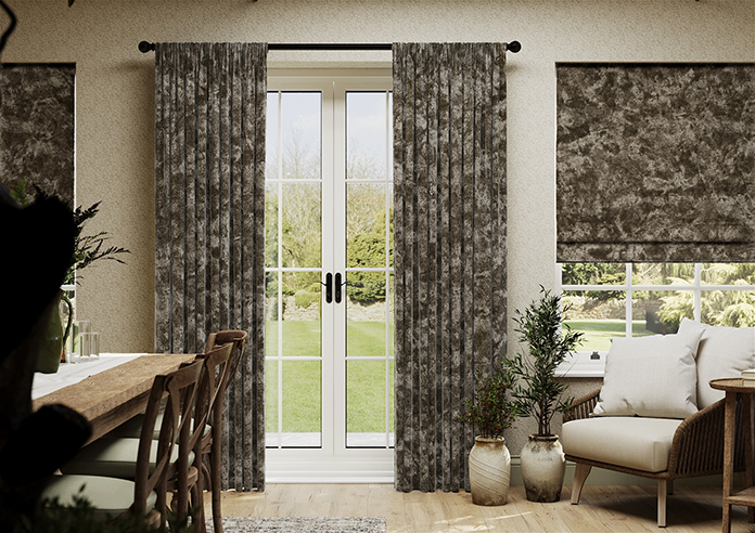 Cyrus Crushed Velvet, Latte - Made to Measure Curtains - Image 3